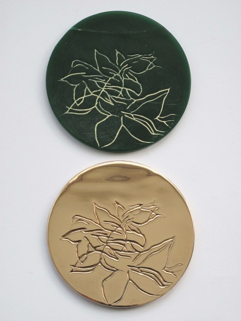 D’s original artwork in wax and cast into bronze