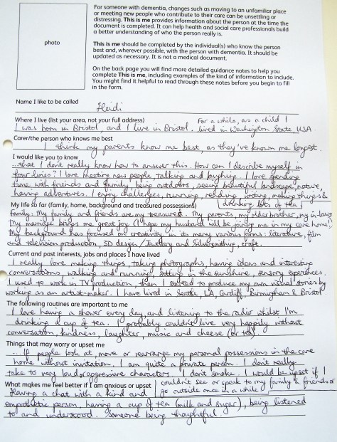 This is Me form edited